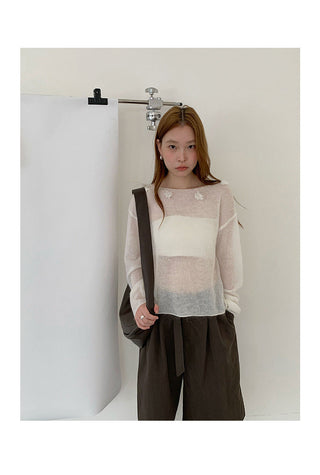 flower wool sweater