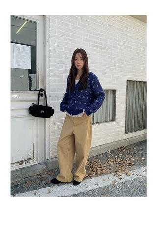 jacquard knit cardigan