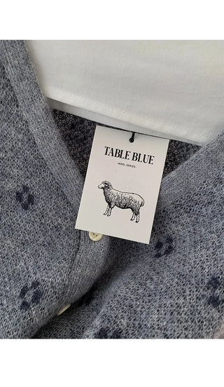 jacquard knit cardigan