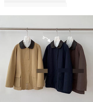 leather collar windbreaker