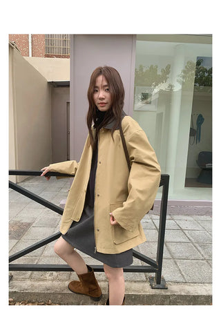 leather collar windbreaker