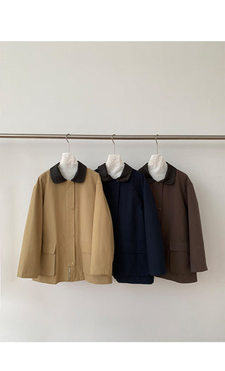 leather collar windbreaker