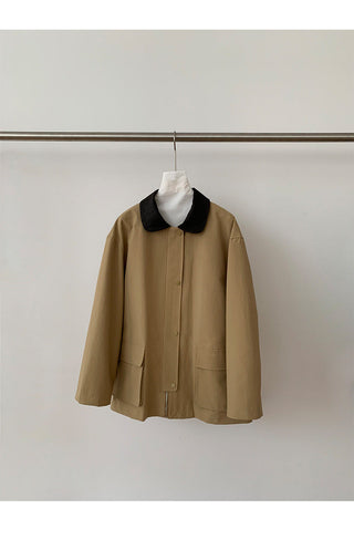 leather collar windbreaker