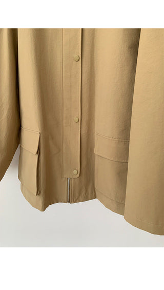 leather collar windbreaker