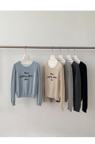 letter wool sweater