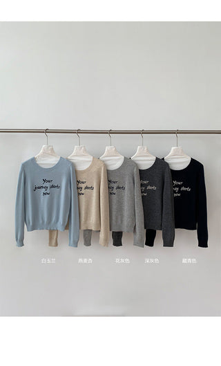 letter wool sweater