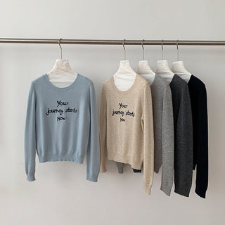 letter wool sweater