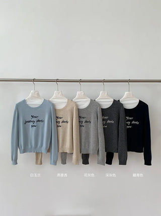 letter wool sweater
