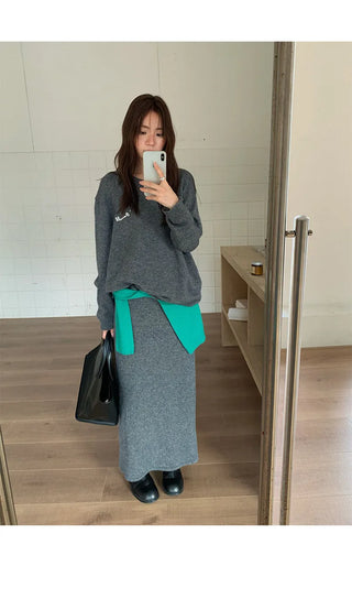 knit skirt set