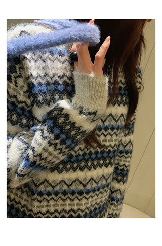 striped jacquard sweater