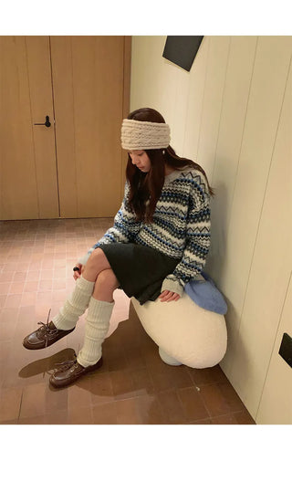 striped jacquard sweater