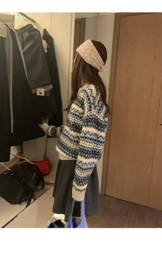 striped jacquard sweater