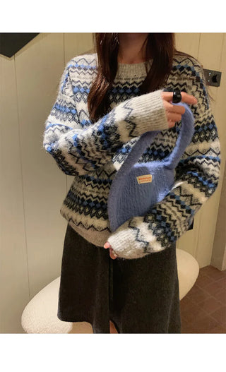 striped jacquard sweater