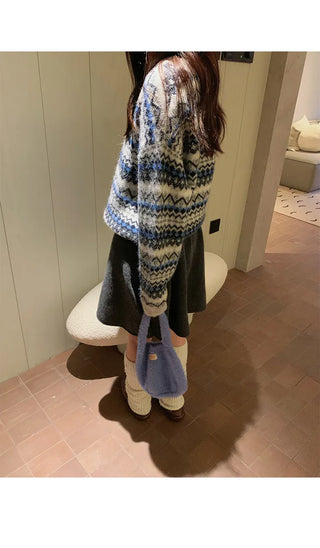 striped jacquard sweater