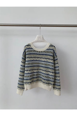 striped jacquard sweater