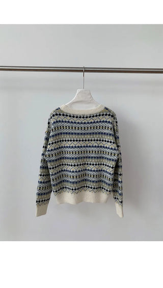 striped jacquard sweater