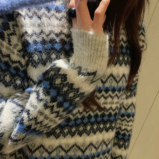 striped jacquard sweater