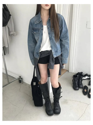 texture denim jacket