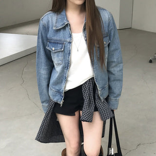 texture denim jacket