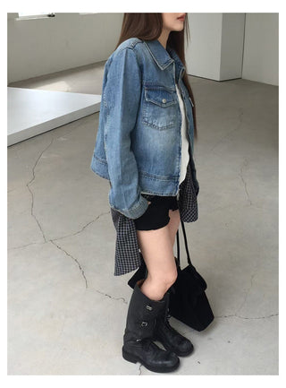 texture denim jacket