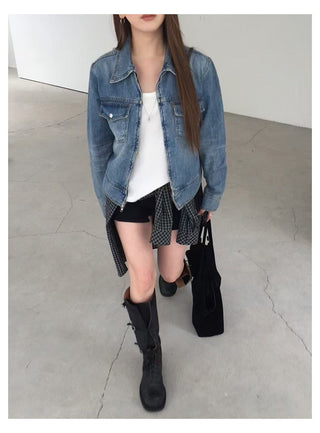 texture denim jacket