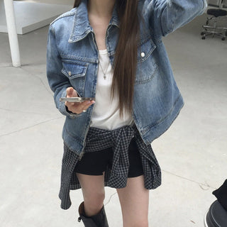 texture denim jacket
