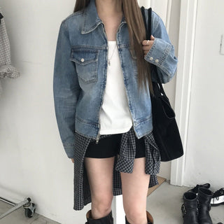 texture denim jacket