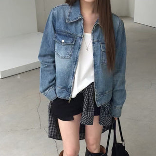 texture denim jacket