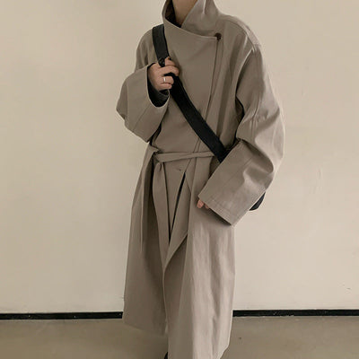 lace-up wind coat