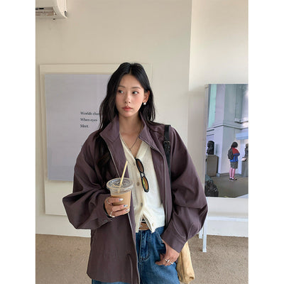 washed short jacket