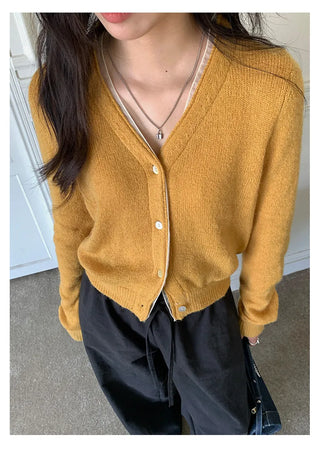 V-neck cardigan