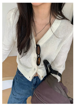 V-neck cardigan