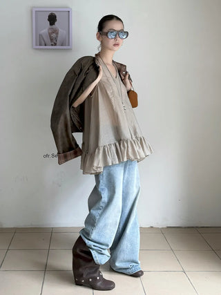 linen blend top