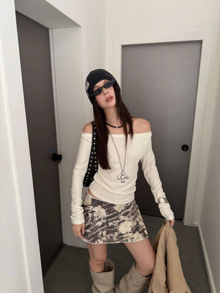 off-shoulder long sleeve