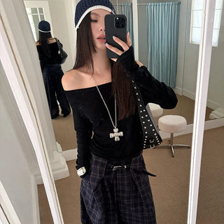 off-shoulder long sleeve