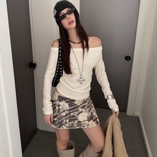 off-shoulder long sleeve