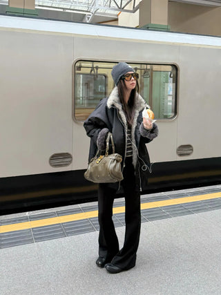 plush padded coat