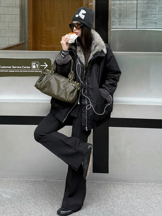 plush padded coat