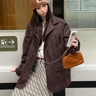 suede tassel jacket