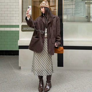 suede tassel jacket