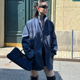 suede tassel jacket