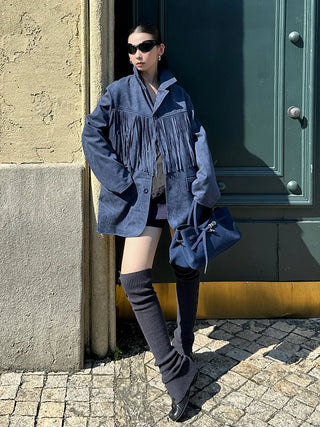 suede tassel jacket