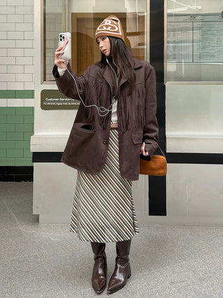 suede tassel jacket
