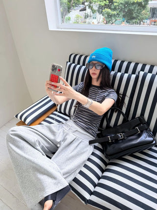 contrast cashmere stripes