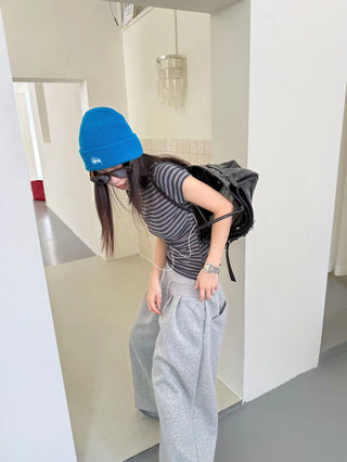 contrast cashmere stripes