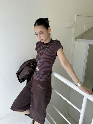 contrast cashmere stripes