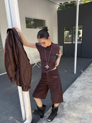 contrast cashmere stripes