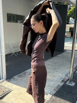 contrast cashmere stripes