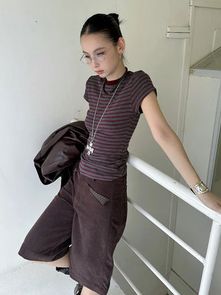 contrast cashmere stripes