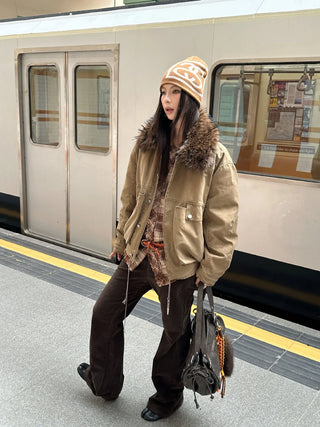 fur collar jacket